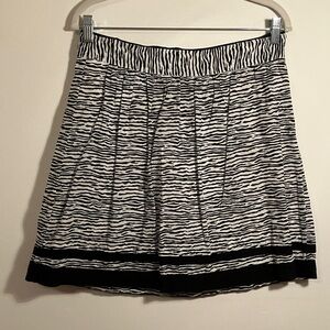 LOFT 100% Cotton Zebra Skirt